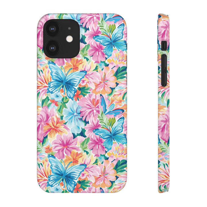 Sleek Snap Butterflies Flowers Cute Phone Case for iPhone 16 15 14 13 12 11 X Xs Max Xr Pro Plus Samsung Galaxy S24 S23 S22 S21 S20 Ultra