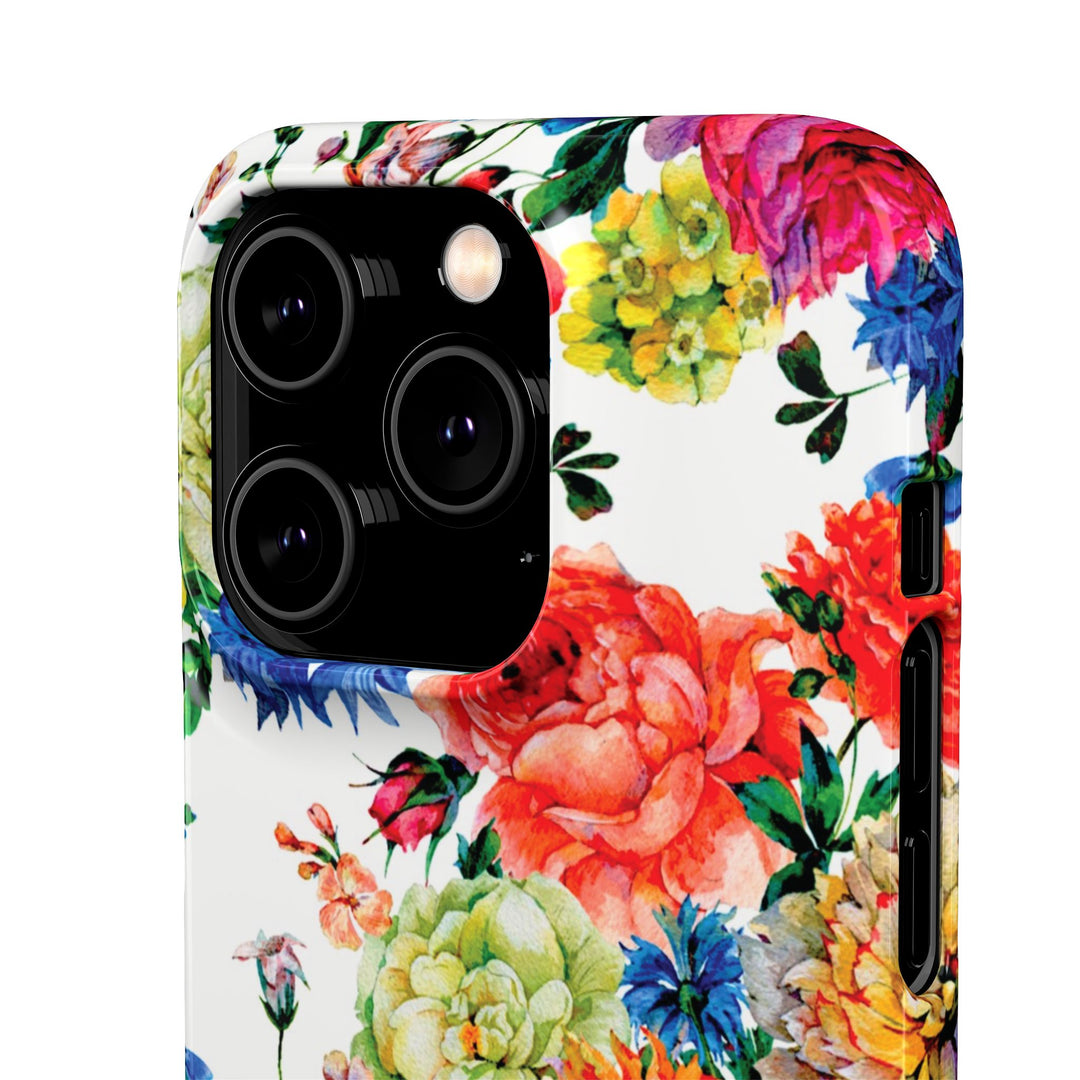 Sleek Snap Colorful Flowers Cute Phone Case for iPhone 16 15 14 13 12 11 X Xs Max Xr Pro Plus Samsung Galaxy S24 S23 S22 S21 S20 Note Ultra