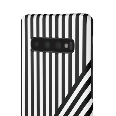 Aesthetic Black White Stripes Cute Phone Case Sleek Snap - For iPhone 17 Pro Max iPhone 16 Pro iPhone 15 Iphone 14 Plus 13 Pro 12 11 10 Gift - Studio40ParkLane