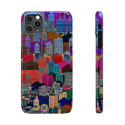 City Skyline Mosaic Slim Cute Phone Cases for Iphone | iPhone 15 Case | iPhone 15 Pro Max Case, Iphone 14, Iphone 14 Pro Max, Iphone 13, 12