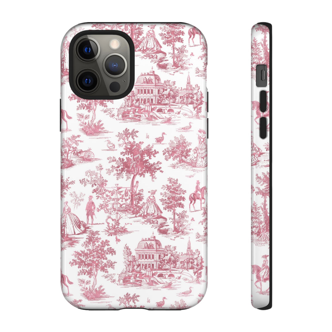 Premium Tough French Toile Gift for Her Cute Phone Cases for Samsung S25, S24, S23, S22, S21 Iphone, 16, 15, 14, 13, 12 Plus Max Pro Ultra - Studio40ParkLane