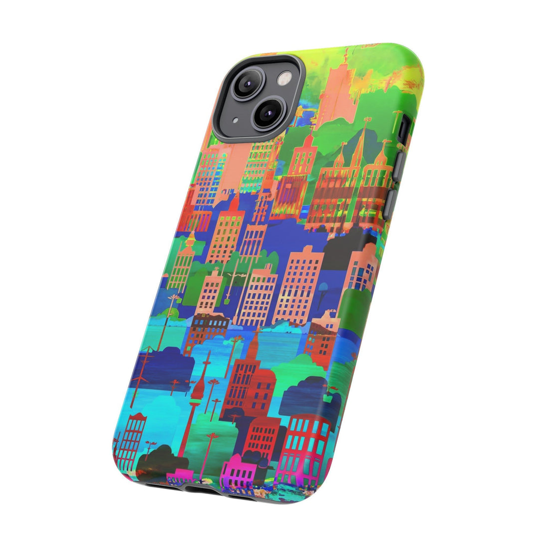 Cute Samsung Case | Cool Iphone Case | Summer City Skyline, Samsung S24, S23, S22, S21, IPhone 15 Case | Iphone 14 Case, Iphone 13 Case - Studio40ParkLane