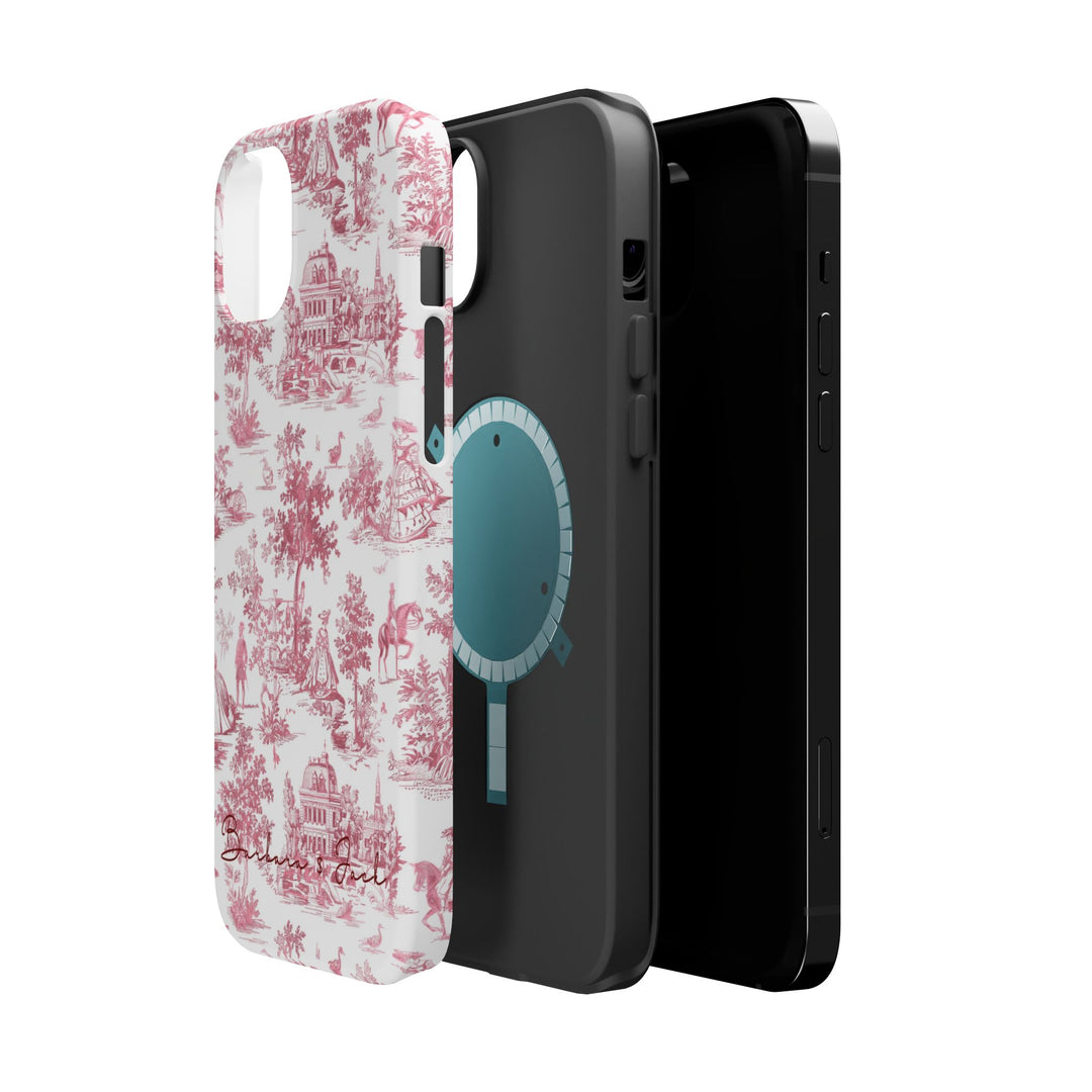 Magsafe French Toile Personalized Initial Custom Gift Cute Phone Cases for Iphone 16 Pro Max | iPhone 15, Pro Max Case, Iphone 14, 13, 12, 11, 10 - Studio40ParkLane