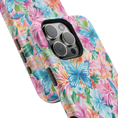 Butterflies Flowers Magsafe Cute Phone Case for Iphone Gift for Her, iPhone 16 Case iPhone 15 Pro Max Case, Iphone 14, Iphone 14 Pro Max, 13, 12