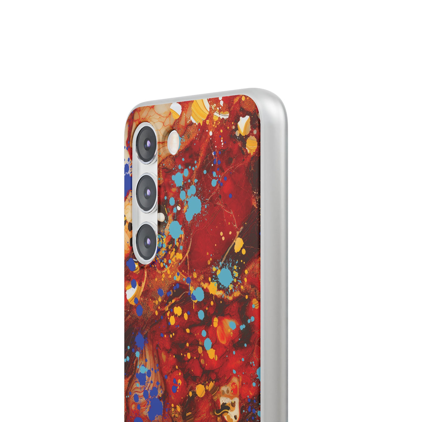 Cute Flexi Samsung Phone Cases, Fall Marble Splash Galaxy S23 Phone Case, Samsung S22 Case, Samsung S21 Case, S20 Plus