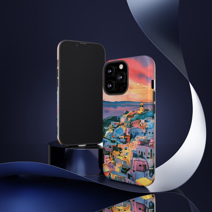 Impact Resistant, Greek Sunset, Cute Phone Cases for Samsung S24, S23, S22, S21, IPhone 15 pro Iphone 14 pro Iphone 13 IPhone 12 Iphone 11 - Studio40ParkLane