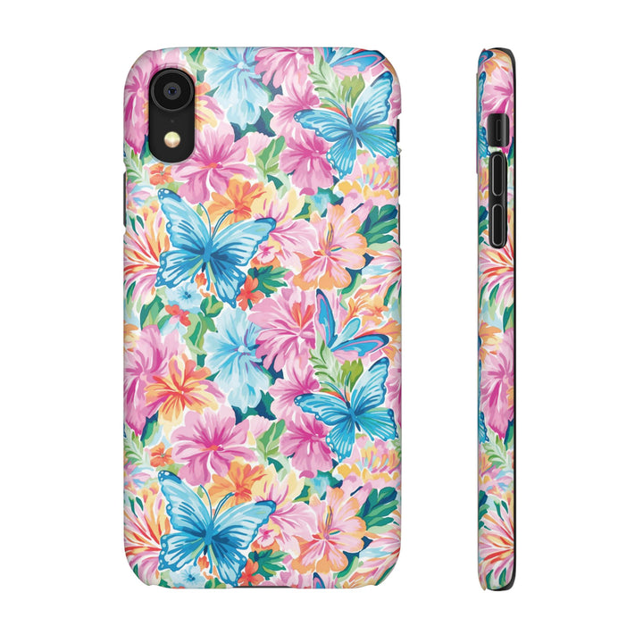 Sleek Snap Butterflies Flowers Cute Phone Case for iPhone 16 15 14 13 12 11 X Xs Max Xr Pro Plus Samsung Galaxy S24 S23 S22 S21 S20 Ultra