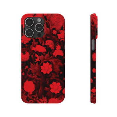 Slim Cute Phone Cases for Iphone - | iPhone 15 Case | iPhone 15 Pro Max Case, Iphone 14 Case, Iphone 14 Pro Max, Iphone 13, Red Flowers