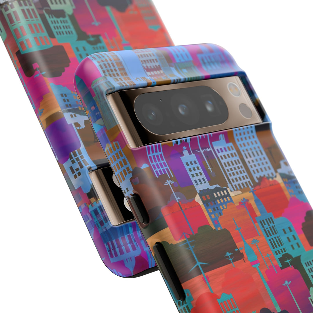 Cute Samsung Case | Cool Iphone Case | Summer City Skyline, Samsung S24, S23, S22, S21, IPhone 15 Case | Iphone 14 Case, Iphone 13 Case - Studio40ParkLane