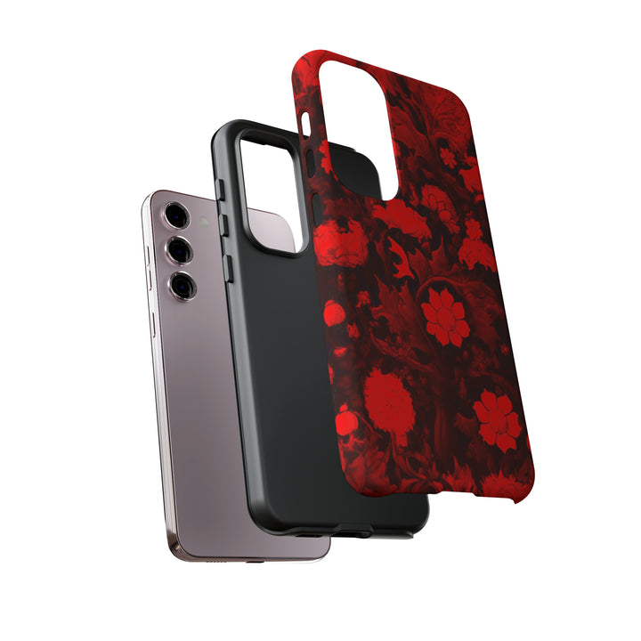 Cute Samsung Phone Case | Aesthetic Samsung Phone Case | Galaxy S23, S22, S21, S20 | Red Flowers, Protective Phone Case - Studio40ParkLane