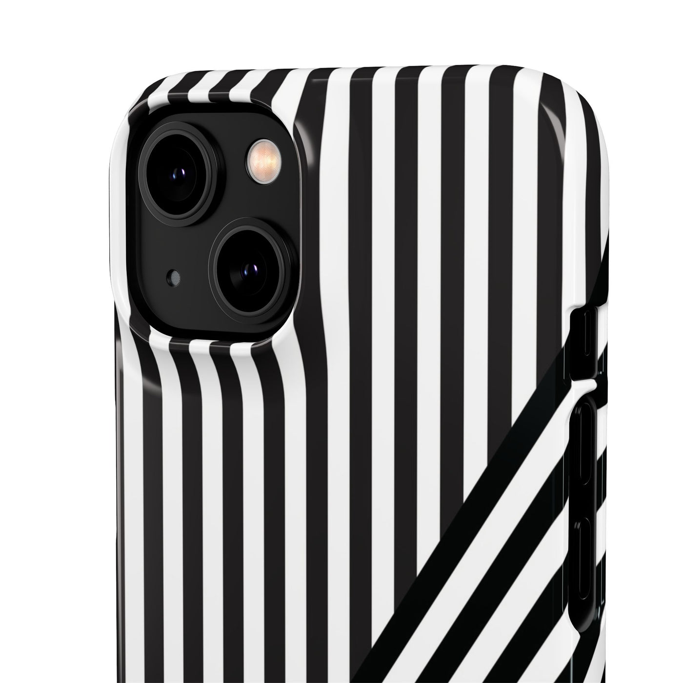 Aesthetic Black White Stripes Cute Phone Case Sleek Snap - For iPhone 17 Pro Max iPhone 16 Pro iPhone 15 Iphone 14 Plus 13 Pro 12 11 10 Gift - Studio40ParkLane
