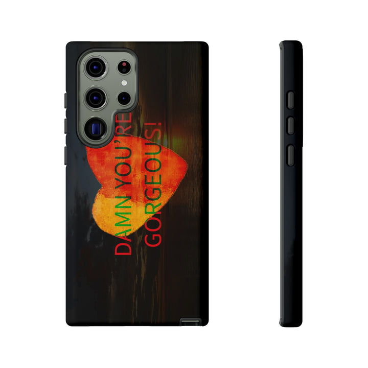 Cute Samsung Phone Case | Aesthetic Samsung Phone Case | Sunset Heart | Galaxy S23, S22, S21, S20 | Luxury Double Layer | Cool - Studio40ParkLane