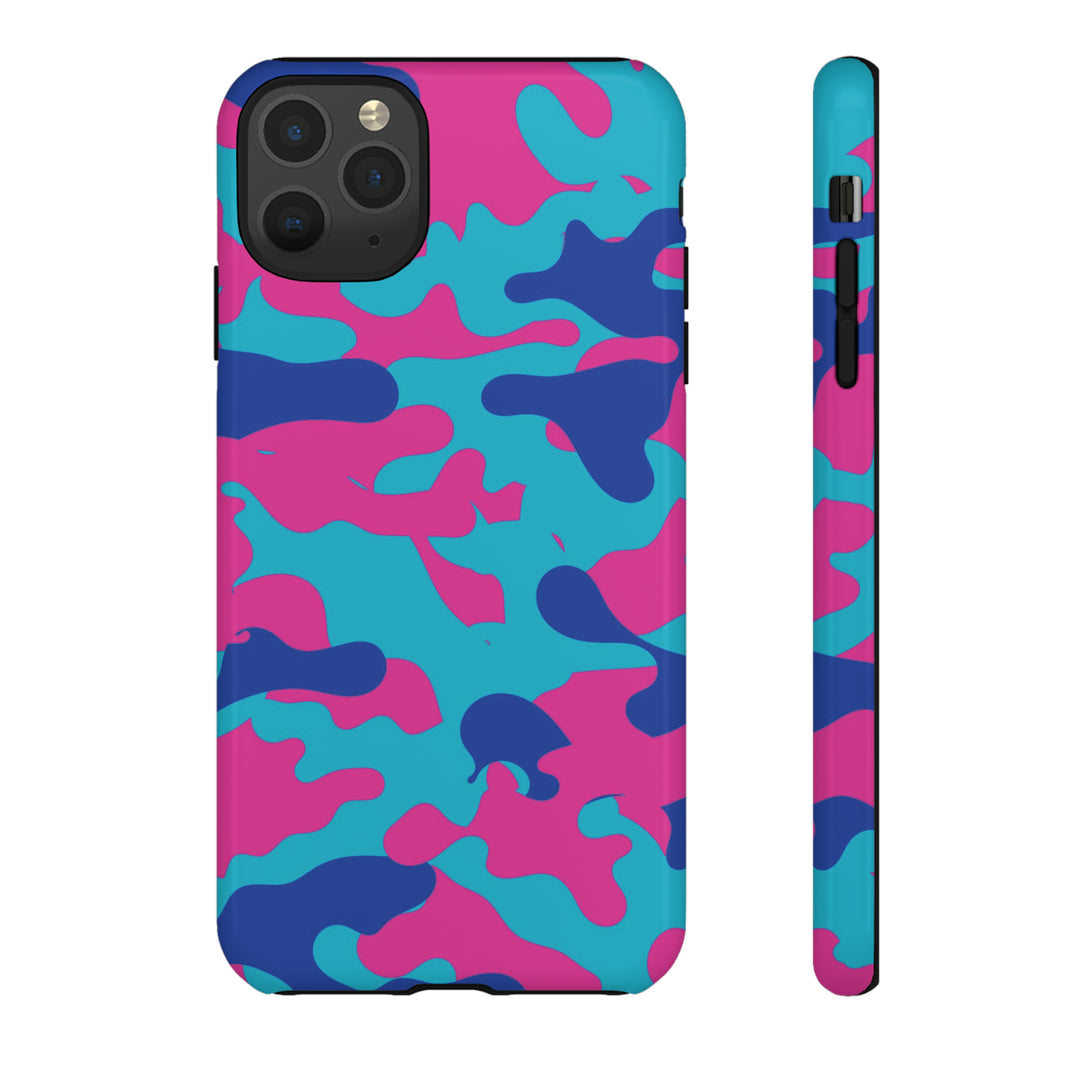 Cute IPhone Case | Blue Pink Camouflage, iPhone 15 Case | iPhone 15 Pro Case, Iphone 14 Case, Iphone 14 Pro Max Case, Protective Iphone Case - Studio40ParkLane