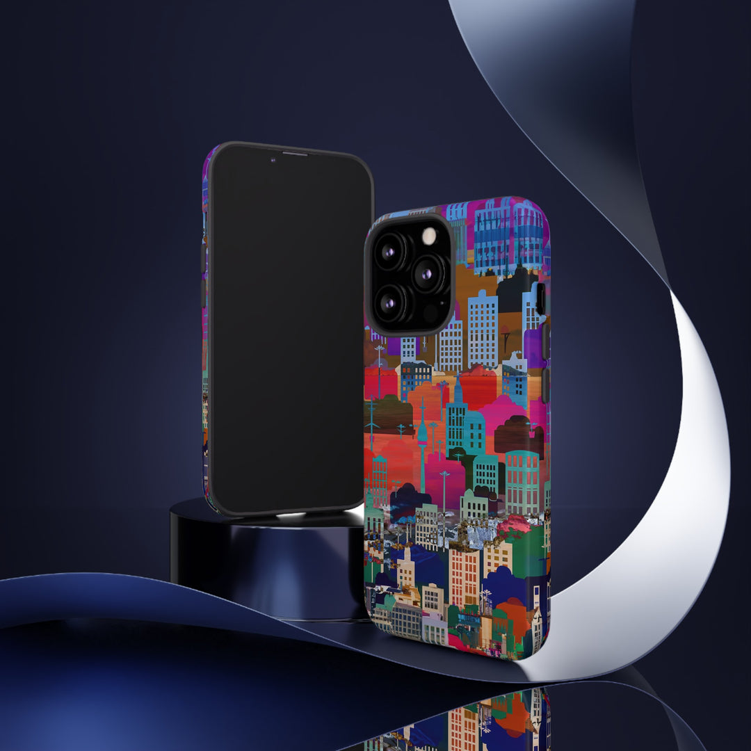 Cute Samsung Case | Cool Iphone Case | Summer City Skyline, Samsung S24, S23, S22, S21, IPhone 15 Case | Iphone 14 Case, Iphone 13 Case - Studio40ParkLane