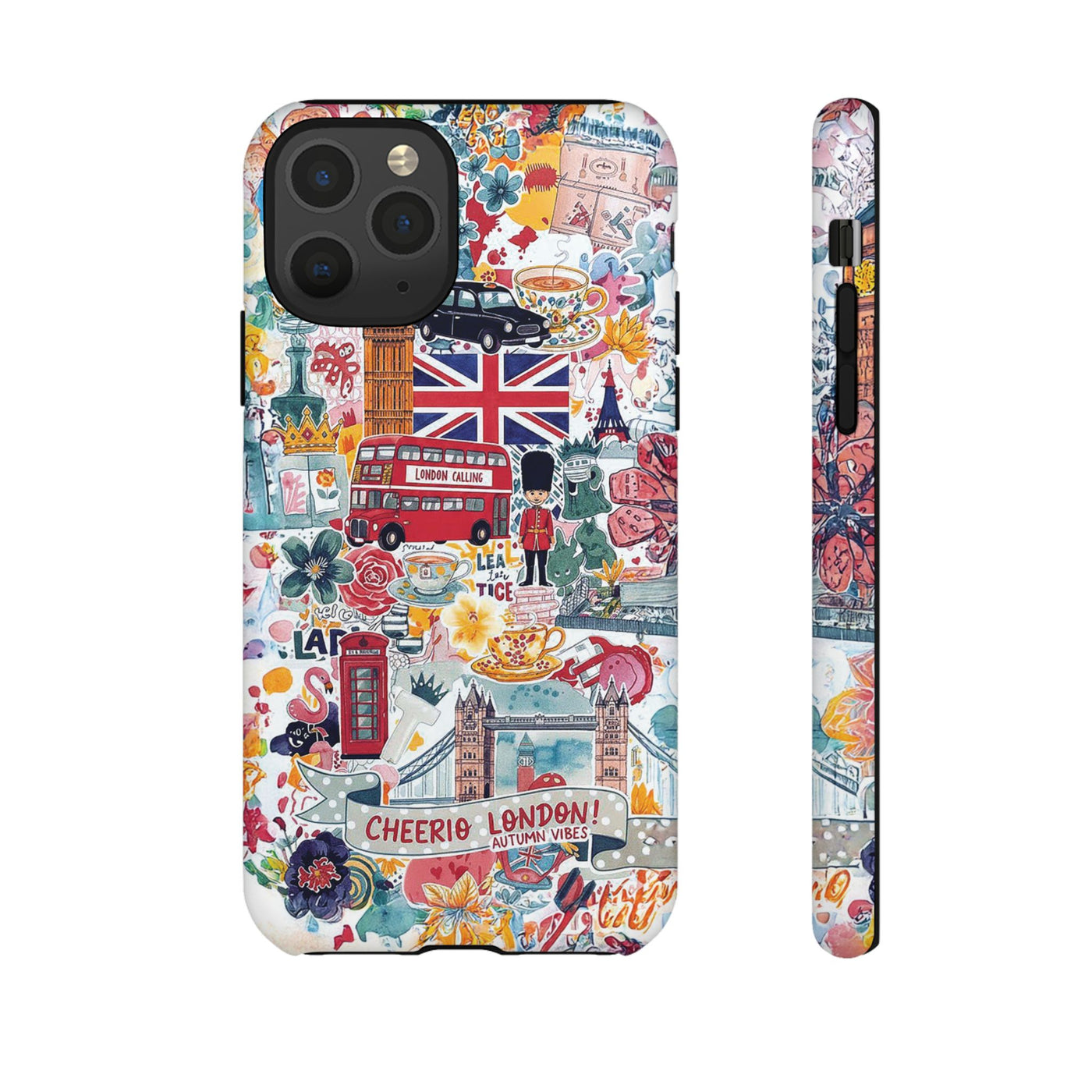 London England Coquette Collage Tough Premium Phone Case - For iPhone 17 Pro Max iPhone 16 Pro iPhone 15 Iphone 14 Plus 13 Pro 12 11 10 XR - Studio40ParkLane