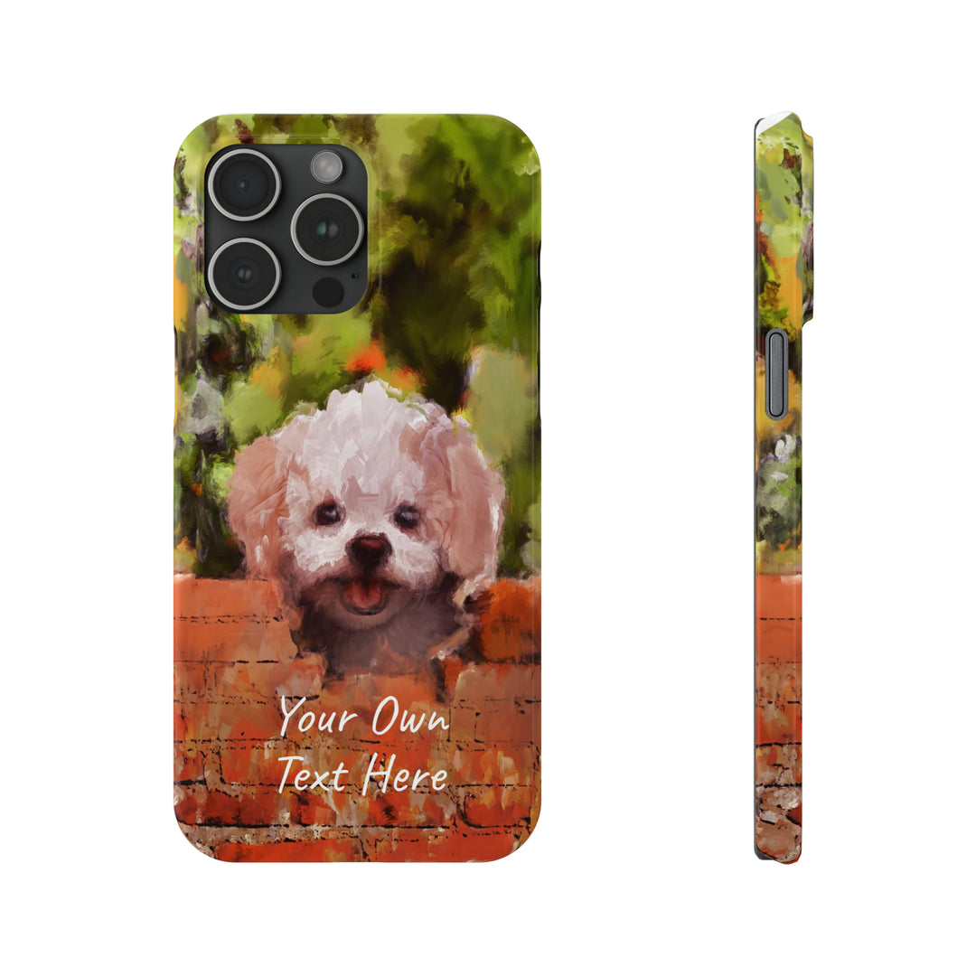 Slim Personalized Cute iPhone Cases - | iPhone 15 Case | iPhone 15 Pro Max Case, Iphone 14 Case, Iphone 14 Pro Max, Iphone 13, Bichon Frise Dog - Studio40ParkLane