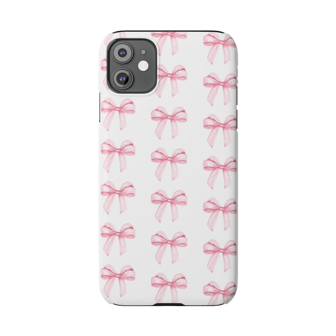 Slim Pink Bows Cute Phone Cases for Iphone 16 Pro Max | iPhone 15 Case | iPhone 15 Pro Max Case, Iphone 14, Iphone 14 Pro Max, Iphone 13 12 11 8 7 - Studio40ParkLane