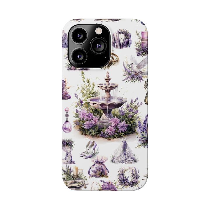 Slim Cute Phone Cases for Iphone | iPhone 15 Case | iPhone 15 Pro Max Case, Iphone 14, Iphone 14 Pro Max, Iphone 13, Lavender Wedding Theme - Studio40ParkLane