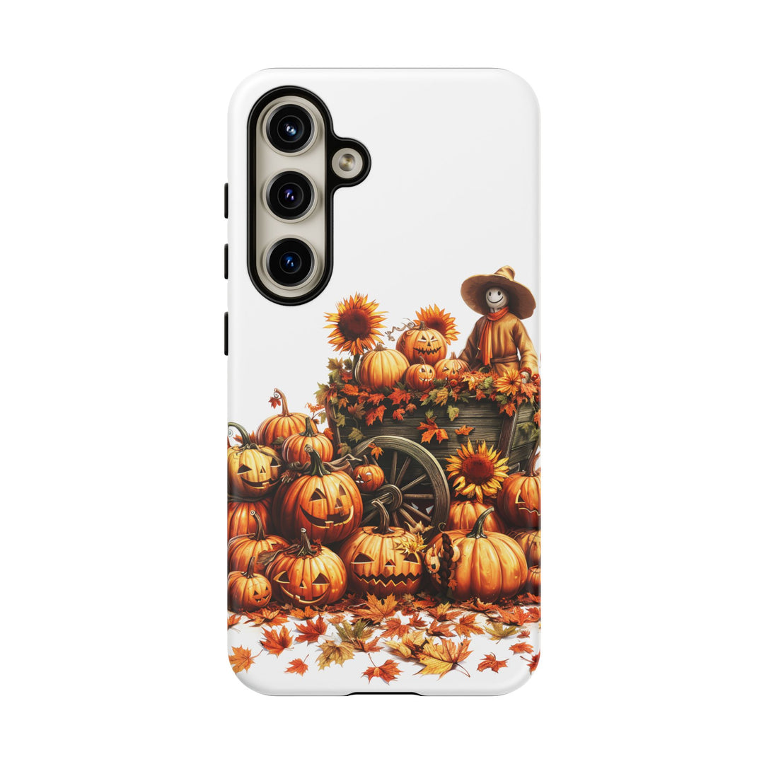 Impact Resistant, Fall Leaves Scarecrow, Cute Phone Cases for Samsung S24, S23, S22, S21, IPhone 15 pro Iphone 14 pro Iphone 13 IPhone 12 Iphone 11 - Studio40ParkLane