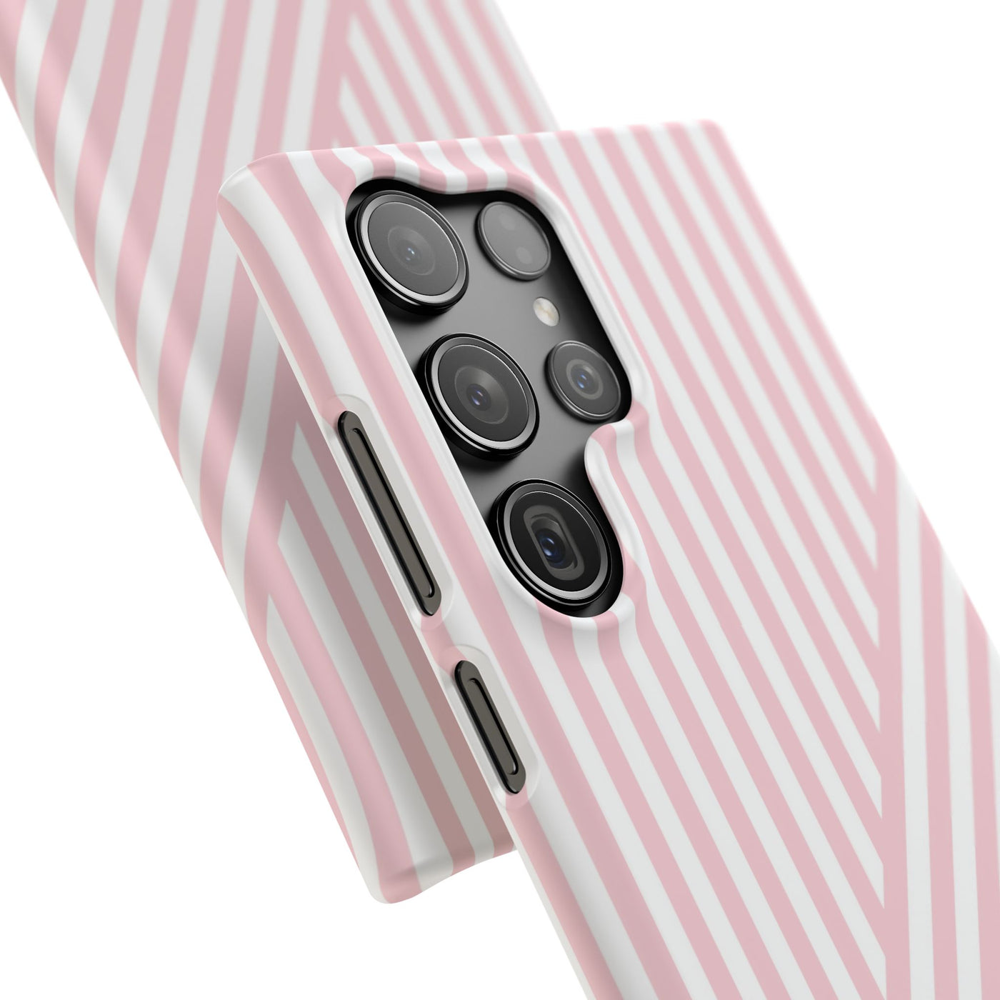 Aesthetic Sweet Pink Stripes Cute Phone Case Sleek Snap - For iPhone 17 Pro Max iPhone 16 Pro iPhone 15 Iphone 14 Plus 13 Pro 12 11 10 Gift