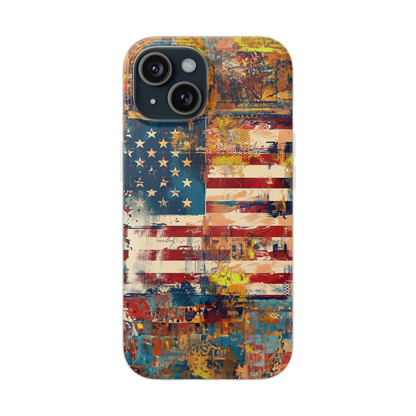 Cute Flexi Phone Cases, US Flag Abstract, Compatible with Samsung Galaxy S23, Samsung S22, Samsung S21, Samsung S20, Galaxy S20 Ultra