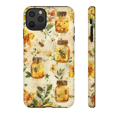 Impact Resistant, Honey Bees, Cute Phone Cases for Samsung S24, S23, S22, S21, IPhone 15 pro Iphone 14 pro Iphone 13 IPhone 12 Iphone 11