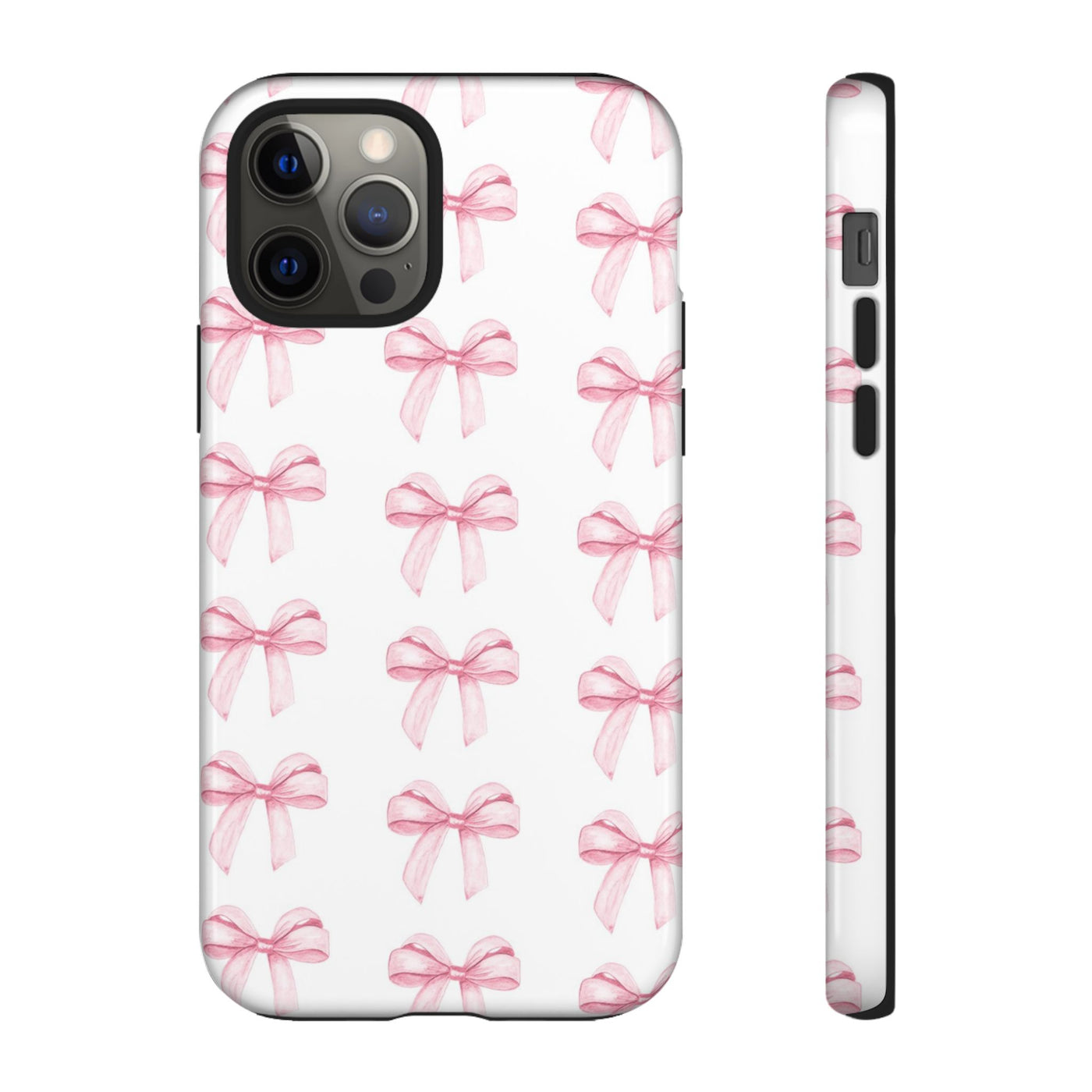 Pink Bows Cute Phone Case, for IPhone 16 Pro Max | Iphone 15, Iphone 14, IPhone 13 Case, 11 8 7, Samsung Galaxy S24, S23, S22, S21, 2 Layer Protection