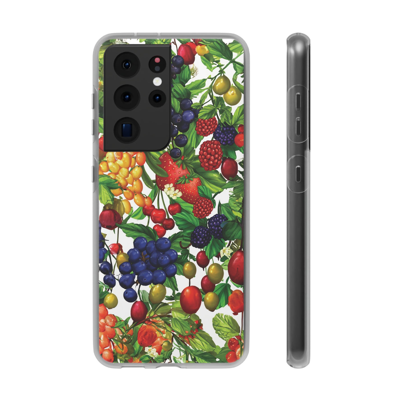 Cute Flexi Phone Cases, For Samsung Galaxy and Iphone, Summer Mixed Fruit, Galaxy S23 Phone Case, Samsung S22 Case, Samsung S21, Iphone 15, Iphone 14, Iphone 13