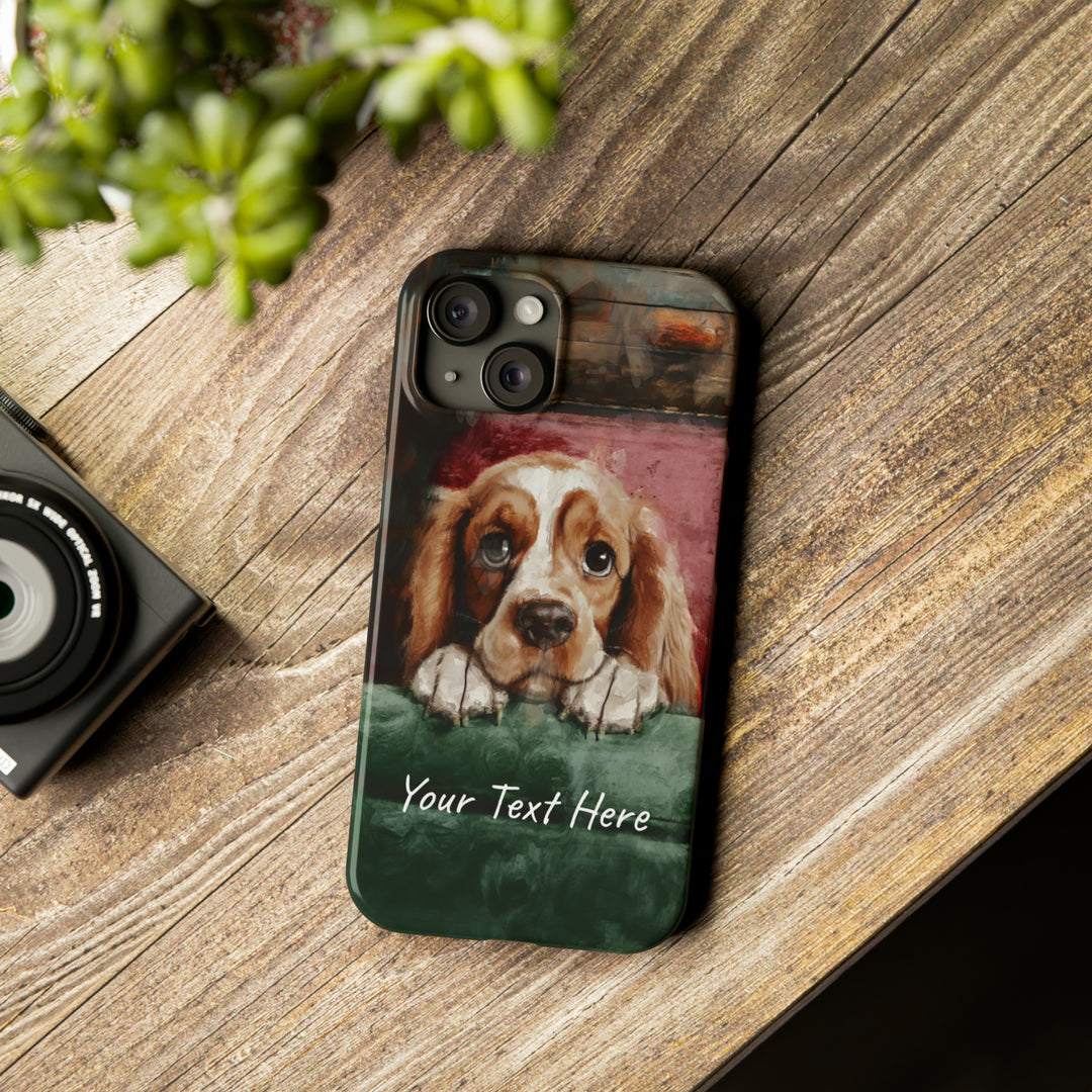 Slim Personalized Cute iPhone Cases - | iPhone 15 Case | iPhone 15 Pro Max Case, Iphone 14 Case, Iphone 14 Pro Max, Iphone 13, Cocker Spaniel Dog - Studio40ParkLane