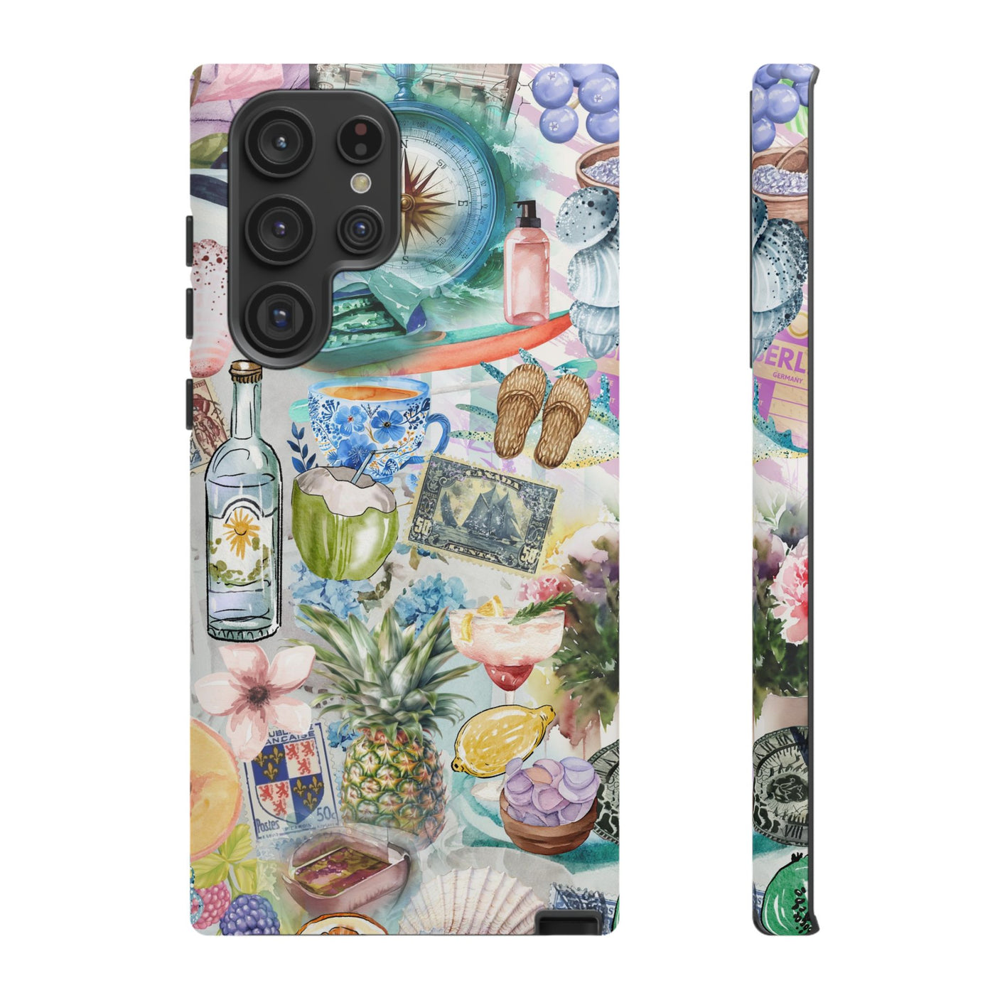 Impact Resistant, Travel Coquette Collage, Cute Phone Cases for Samsung S24, S23, S22, S21, IPhone 15 pro Iphone 14 pro Iphone 13 IPhone 12 Iphone 11