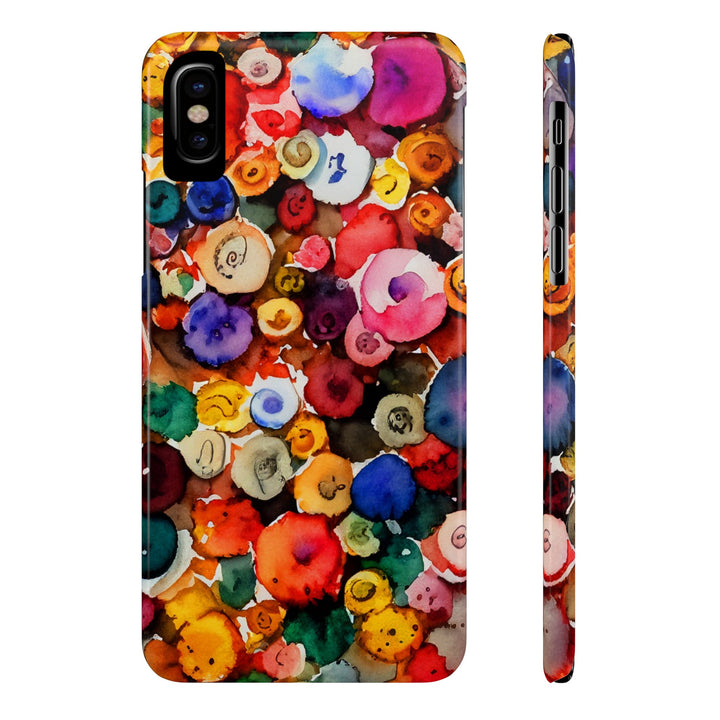 Slim Cute Phone Cases for Iphone | iPhone 15 Case | iPhone 15 Pro Max Case, Iphone 14, Iphone 14 Pro Max, Iphone 13, Colorful Buttons Abstract - Studio40ParkLane