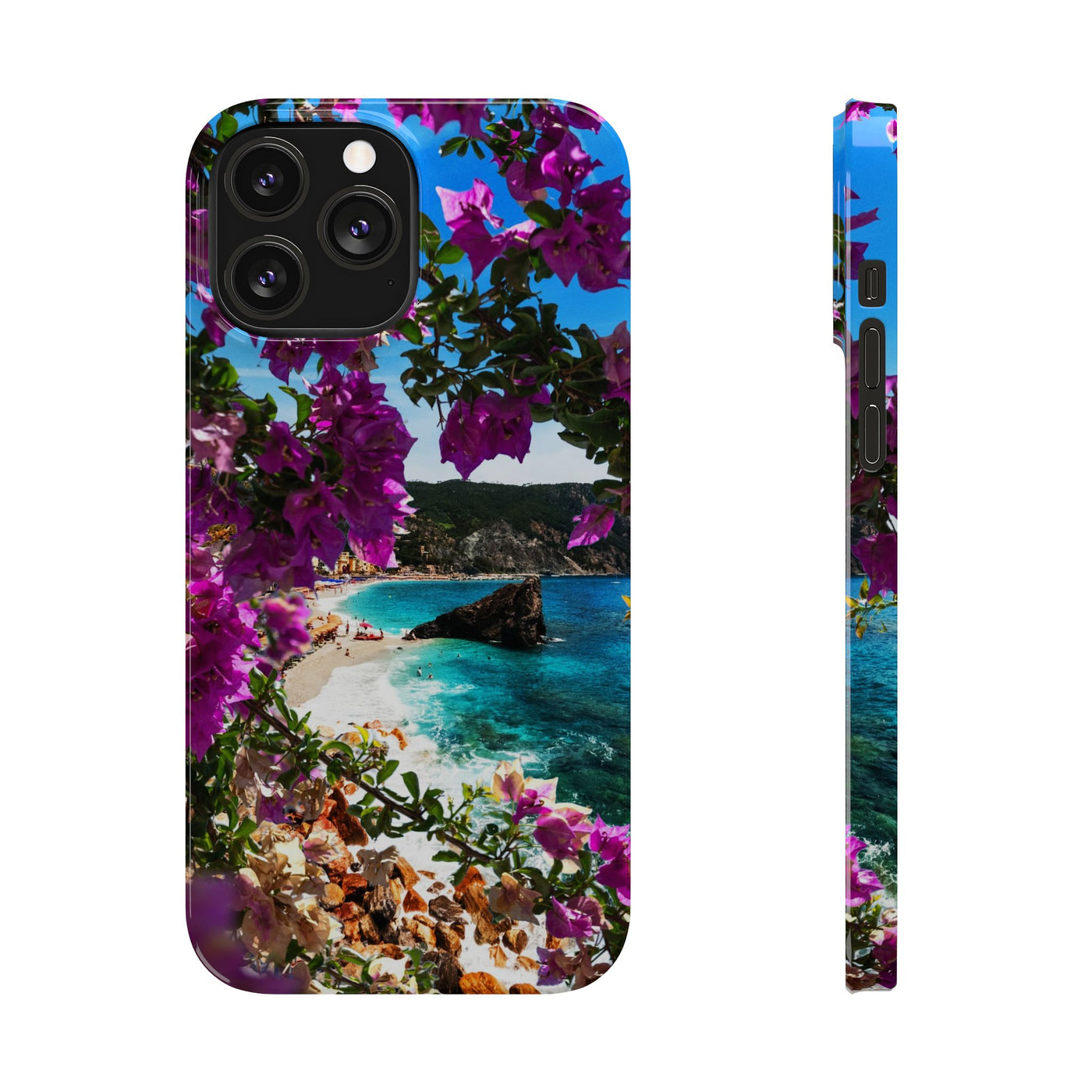 Slim Bougainvillea Sea View Cute Phone Cases for Iphone  | iPhone 15 Case | iPhone 15 Pro Max Case, Iphone 14, Iphone 14 Pro Max, Iphone 13