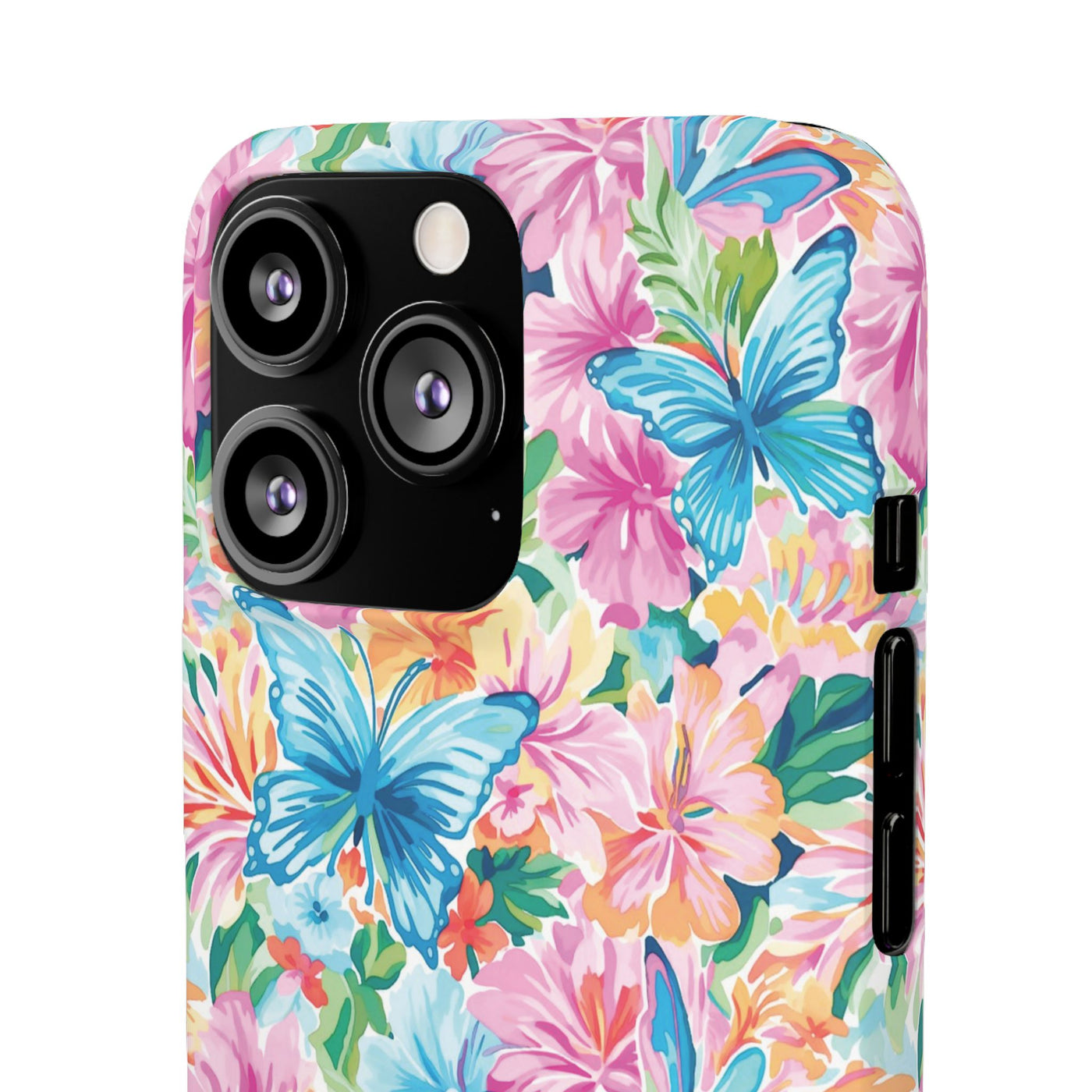 Snap Butterflies Flowers Cute Phone Cases for Samsung S24, S23, S22, S21, S20, Plus and Ultra, Iphone 16 Pro Max, Iphone 15, 14, 13, 12, 11, 10 - Studio40ParkLane
