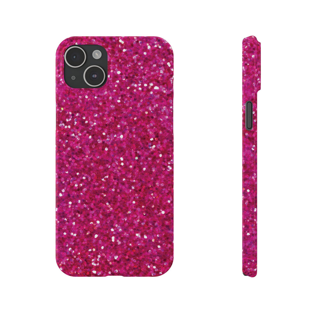 Slim Muted Pink Faux Play on Glitter Effect Cute Phone Cases for Iphone 16 Pro Max | iPhone 15 Case | iPhone 15 Pro Max Case, Iphone 14, Iphone 14 Pro Max, Iphone 13 12 11 8 7 - Studio40ParkLane
