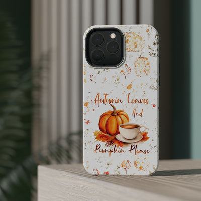 Fall Leaves Pumpkins Tough Magsafe Cute Phone Cases for Iphone | iPhone 15 Case | iPhone 15 Pro Max Case, Iphone 14, Iphone 14 13 12 11 10 9 8 7 - Studio40ParkLane