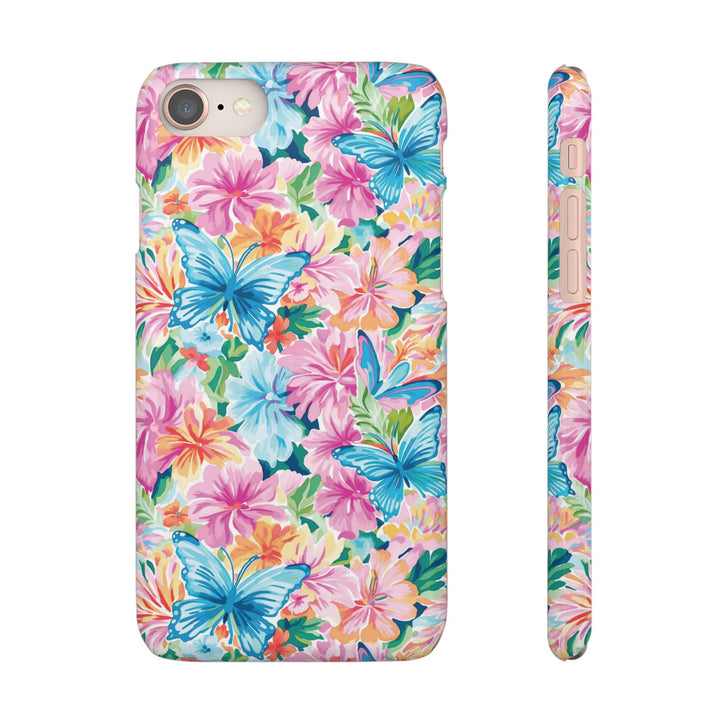 Sleek Snap Butterflies Flowers Cute Phone Case for iPhone 16 15 14 13 12 11 X Xs Max Xr Pro Plus Samsung Galaxy S24 S23 S22 S21 S20 Ultra