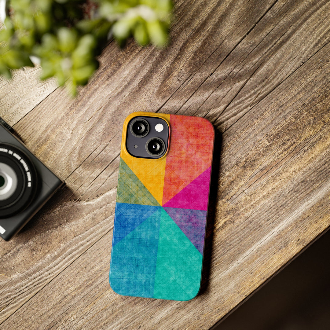 Slim Cute Phone Cases for Iphone | iPhone 15 Case | iPhone 15 Pro Max Case, Iphone 14, Iphone 14 Pro Max, Iphone 13, Abstract Colored Shapes - Studio40ParkLane