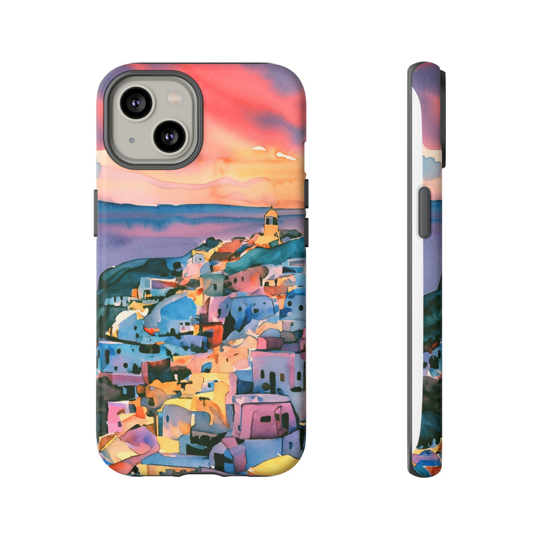 Impact Resistant, Greek Sunset, Cute Phone Cases for Samsung S24, S23, S22, S21, IPhone 15 pro Iphone 14 pro Iphone 13 IPhone 12 Iphone 11 - Studio40ParkLane