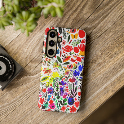 Impact Resistant, Colored Flowers, Cute Phone Cases for Samsung S24, S23, S22, S21, IPhone 15 pro Iphone 14 pro Iphone 13 IPhone 12 Iphone 11