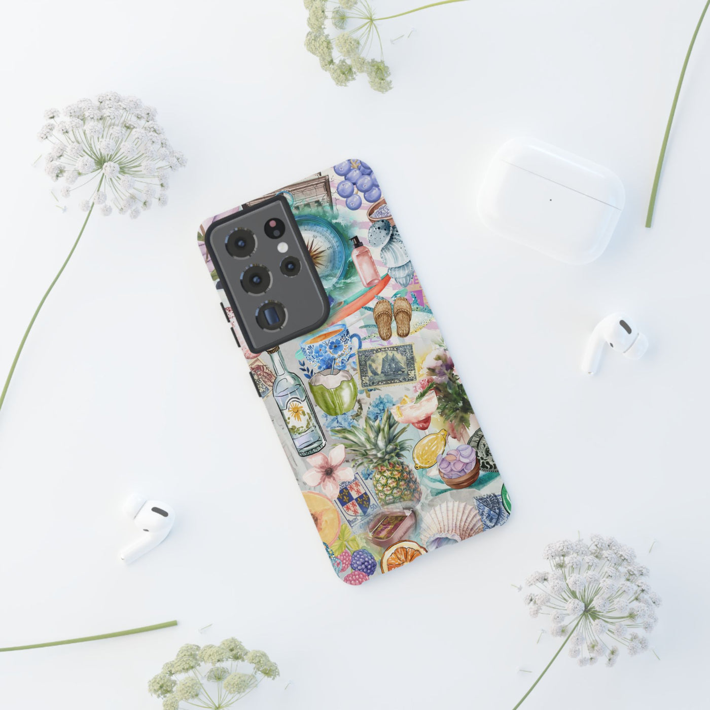 Impact Resistant, Travel Coquette Collage, Cute Phone Cases for Samsung S24, S23, S22, S21, IPhone 15 pro Iphone 14 pro Iphone 13 IPhone 12 Iphone 11