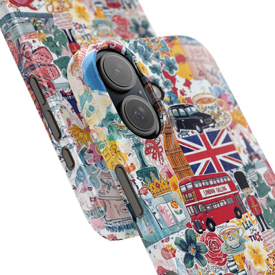 Slim London England Coquette Collage Cute Phone Case for Iphone 17 - | iPhone 16 Pro Max Case | iPhone 15 Case Iphone 14 13 12 11 10 9 8 7 - Studio40ParkLane