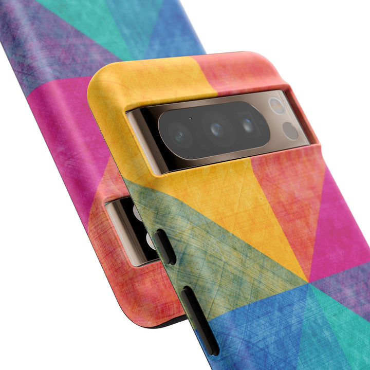 Impact Resistant, Colored Shapes, Cute Phone Cases for Samsung S24, S23, S22, S21, IPhone 15 pro Iphone 14 pro Iphone 13 IPhone 12 Iphone 11 - Studio40ParkLane