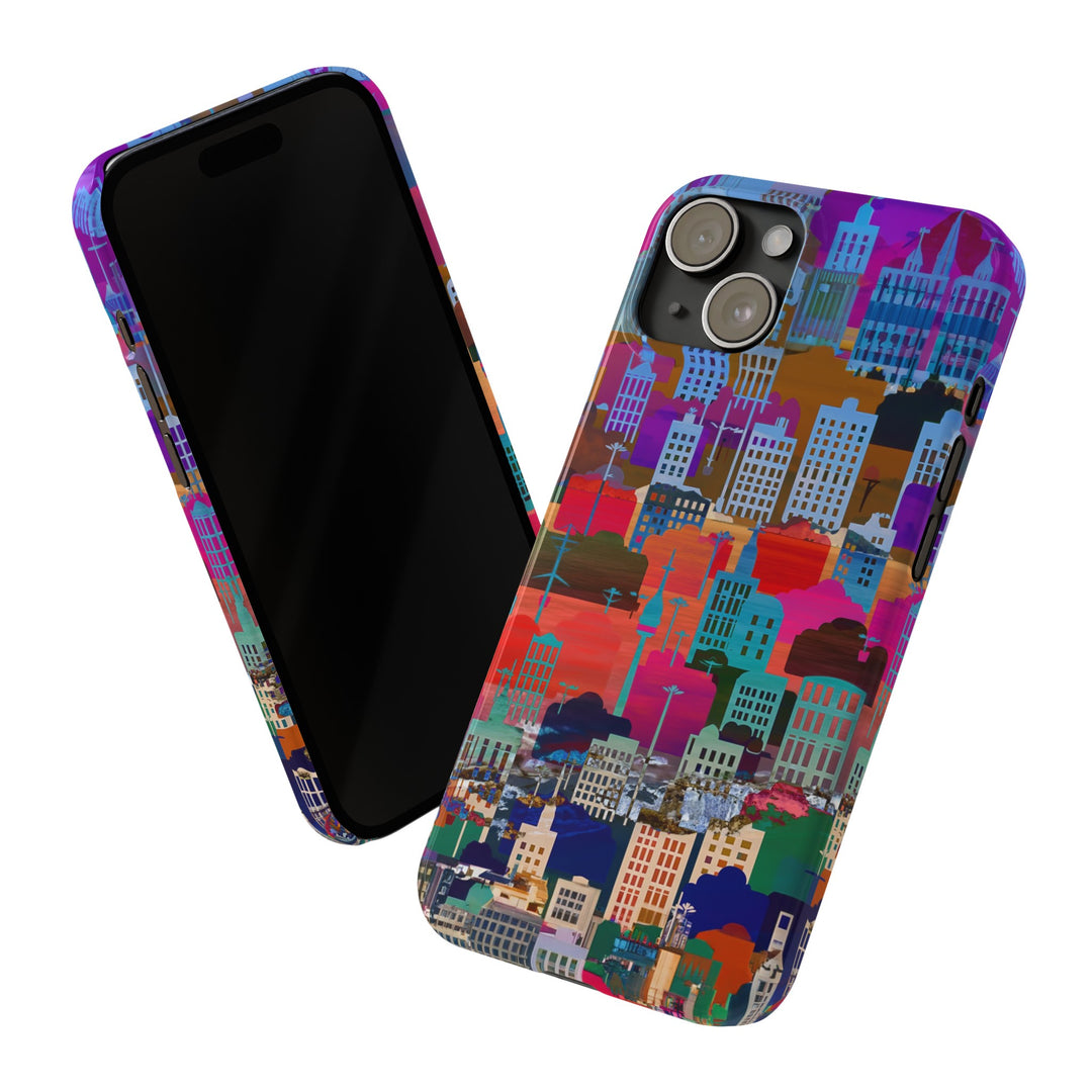 Slim Cute Phone Cases for Iphone - | iPhone 15 Case | iPhone 15 Pro Max Case, Iphone 14 Case, Iphone 14 Pro Max, Iphone 13, Summer Big City - Studio40ParkLane