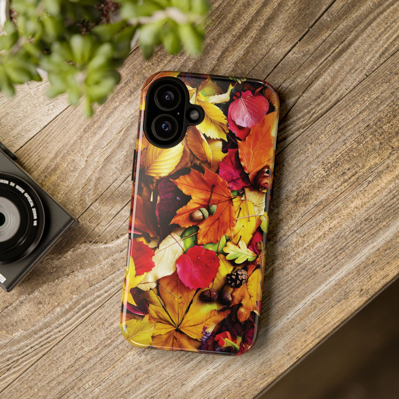 Aesthetic Tough Fall Leaves Foliage Premium Phone Case - For iPhone 17 Pro Max iPhone 16 Pro iPhone 15 Iphone 14 Plus 13 Pro 12 11 10 XR - Studio40ParkLane