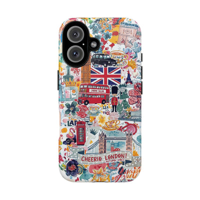 London England Coquette Collage Tough Premium Phone Case - For iPhone 17 Pro Max iPhone 16 Pro iPhone 15 Iphone 14 Plus 13 Pro 12 11 10 XR - Studio40ParkLane
