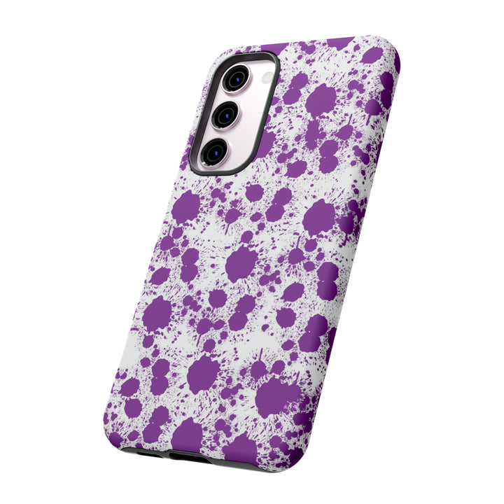 Cool Phone Case | Aesthetic Phone Case | Paint Splash Purple | For Samsung Galaxy S23, S22, S21, S20 | Luxury Double Layer | Cute - Studio40ParkLane