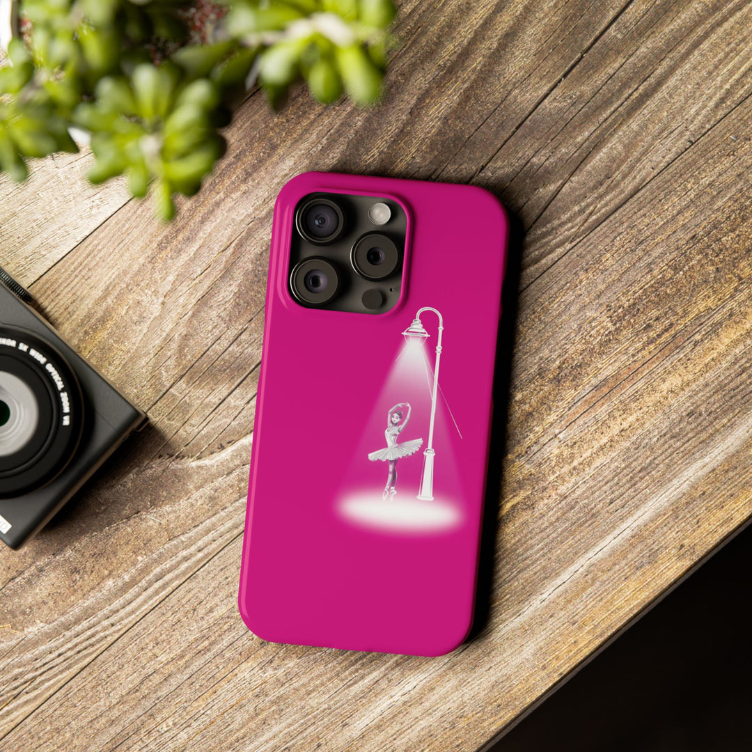 Slim Pink Ballet Dancer Spotlight Gift for Her Cute Phone Cases for Iphone 16 Pro Max | iPhone 15 Case | iPhone 15 Pro Max Case, Iphone 14, 13, 12, 11, 10, 8, 7 - Studio40ParkLane