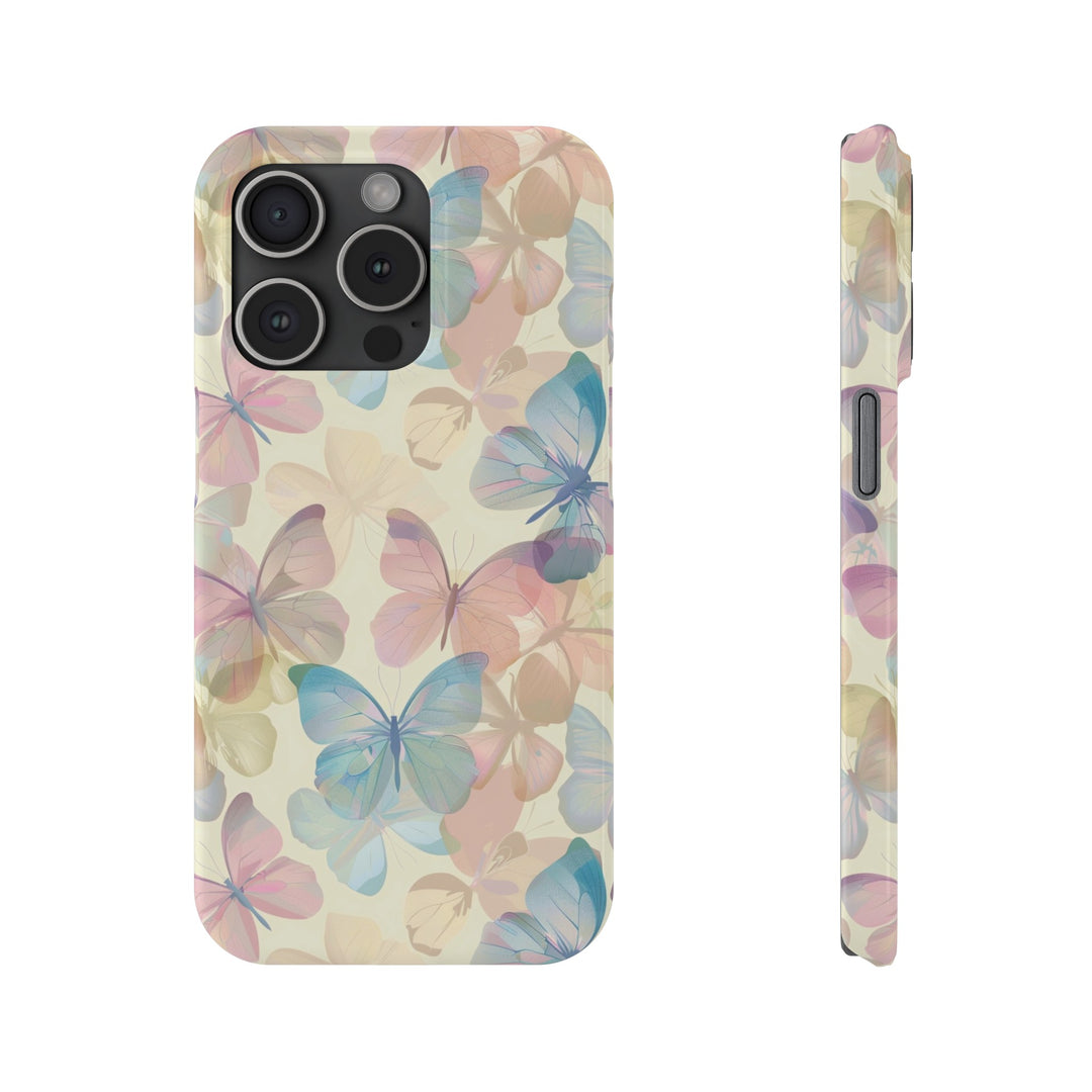 Slim Cute Phone Cases for Iphone - | iPhone 15 Case | iPhone 15 Pro Max Case, Iphone 14 Case, Iphone 14 Pro Max, Iphone 13, Summer Pastel Butterflies - Studio40ParkLane