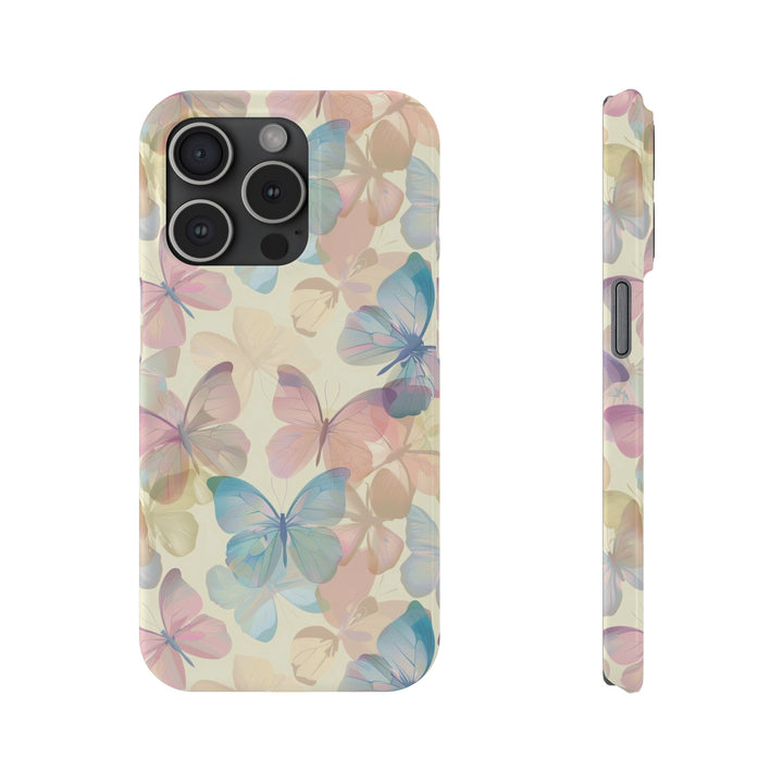 Slim Cute Phone Cases for Iphone - | iPhone 15 Case | iPhone 15 Pro Max Case, Iphone 14 Case, Iphone 14 Pro Max, Iphone 13, Summer Pastel Butterflies - Studio40ParkLane