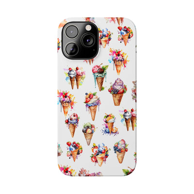 Slim Summer Ice Cream Slim Cute Phone Cases for Iphone  | iPhone 15 Case | iPhone 15 Pro Max Case, Iphone 14, Iphone 14 Pro Max, Iphone 13